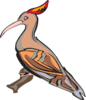 Perched Hoopoe Clip Art